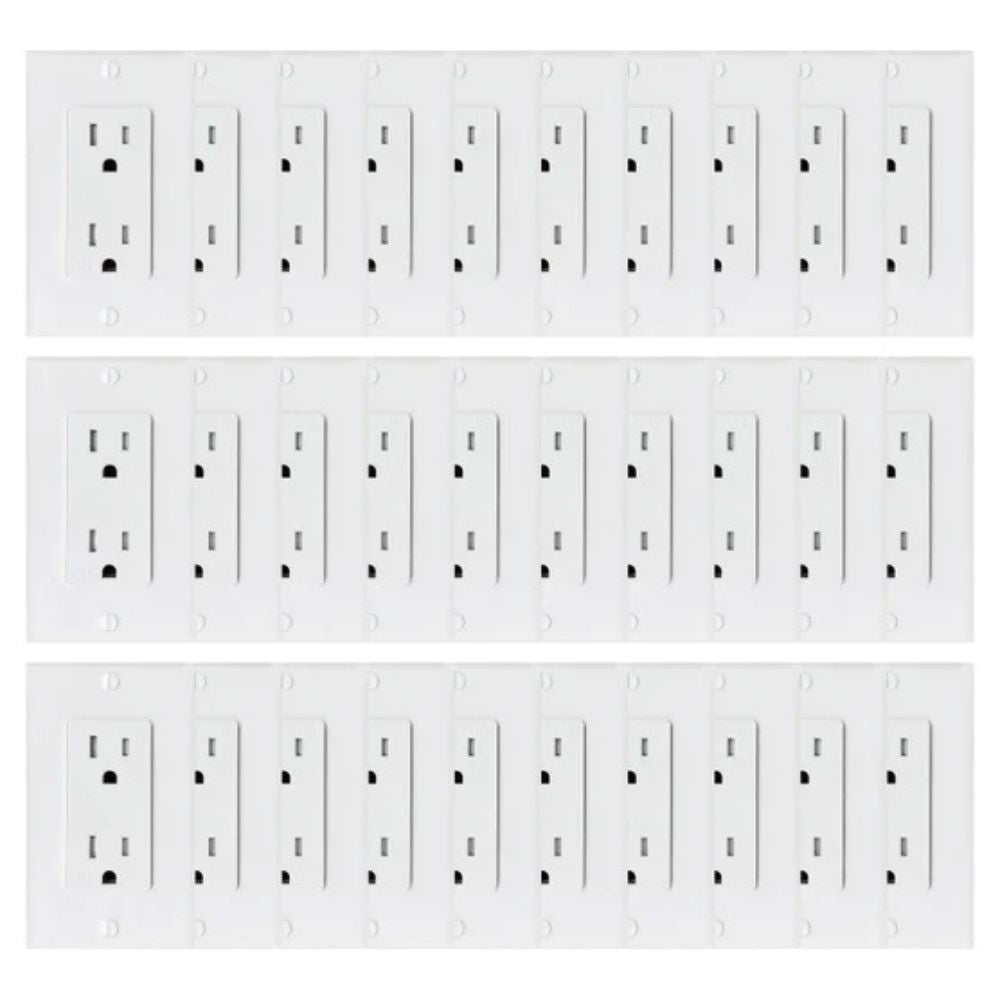 Xtricity - Decorative Duplex Wall Outlet, Pack of 30