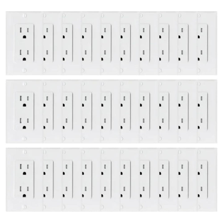 Xtricity - Decorative Duplex Wall Outlet, Pack of 30