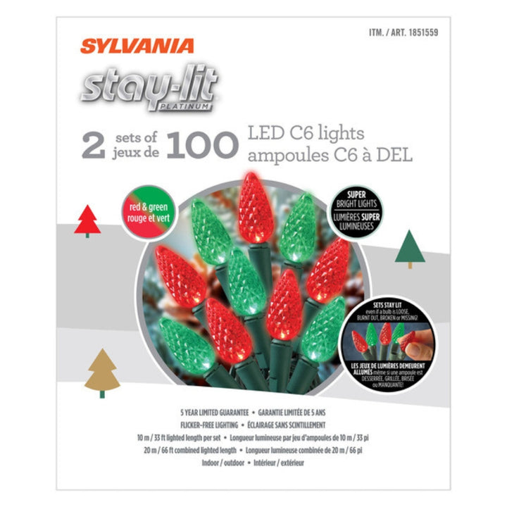 Sylvania - C6 LED Bulbs Stay-lit - 2 sets of 100