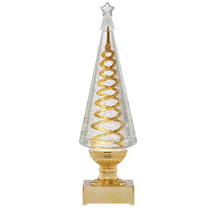 Set of 2 spiral Christmas trees, 35.5 cm (14 in)