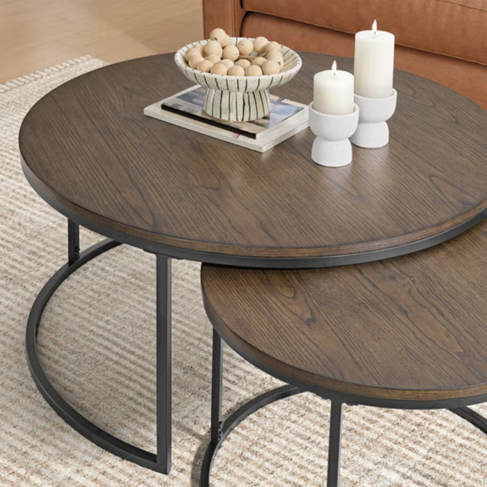 Bayside Furnishings - Ensemble de 2 tables gigognes