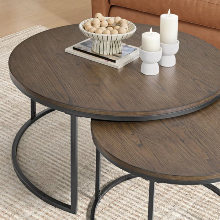 Bayside Furnishings - Ensemble de 2 tables gigognes