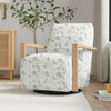 NiceLink – Sierra Swivel Chair in Fabric with Wooden Armrests