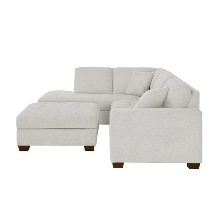 Thomasville Miles - Sectionnel en tissu 3 pièces avec pouf de rangement