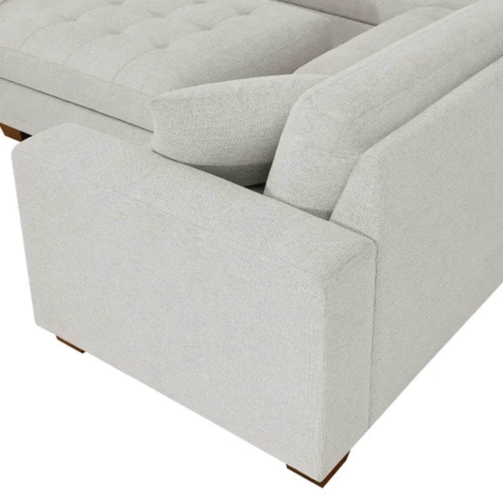 Thomasville Miles - Sectionnel en tissu 3 pièces avec pouf de rangement