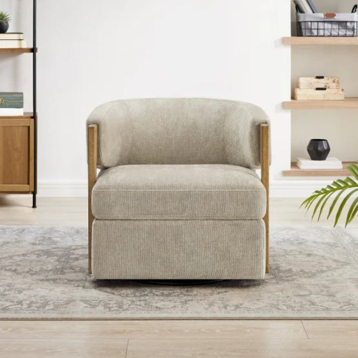Thomasville – Fauteuil pivotant en tissu