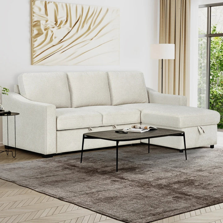 Ramona - Reversible sectional with pull-out bed and storage