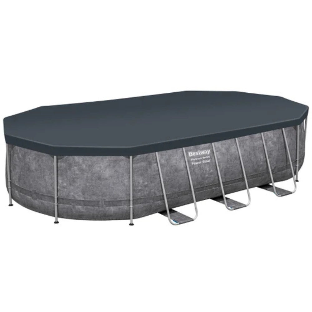 Bestway - Oval Above-Ground Pool Set, Power Steel, 20 ft x 12 ft