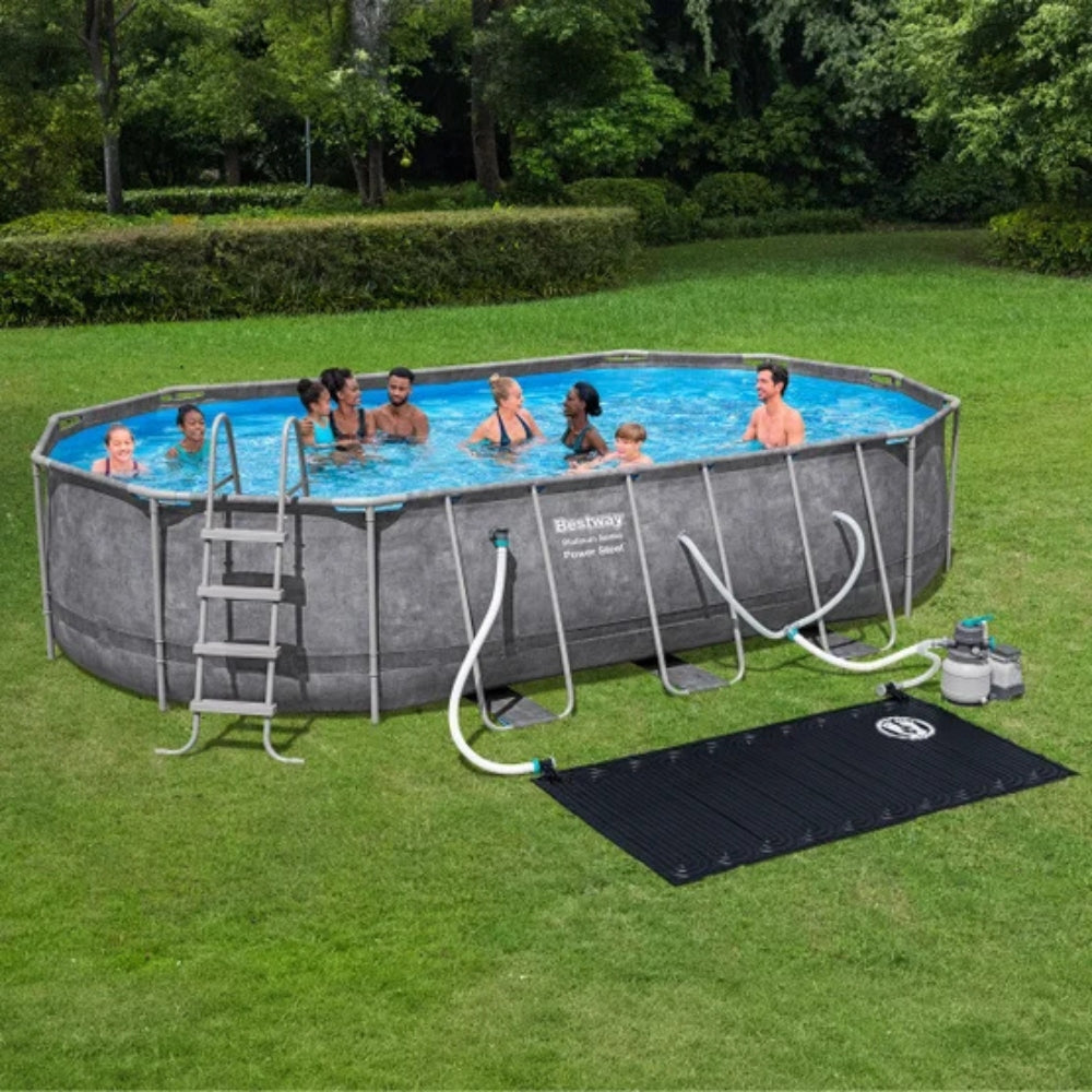 Bestway - Oval Above-Ground Pool Set, Power Steel, 20 ft x 12 ft