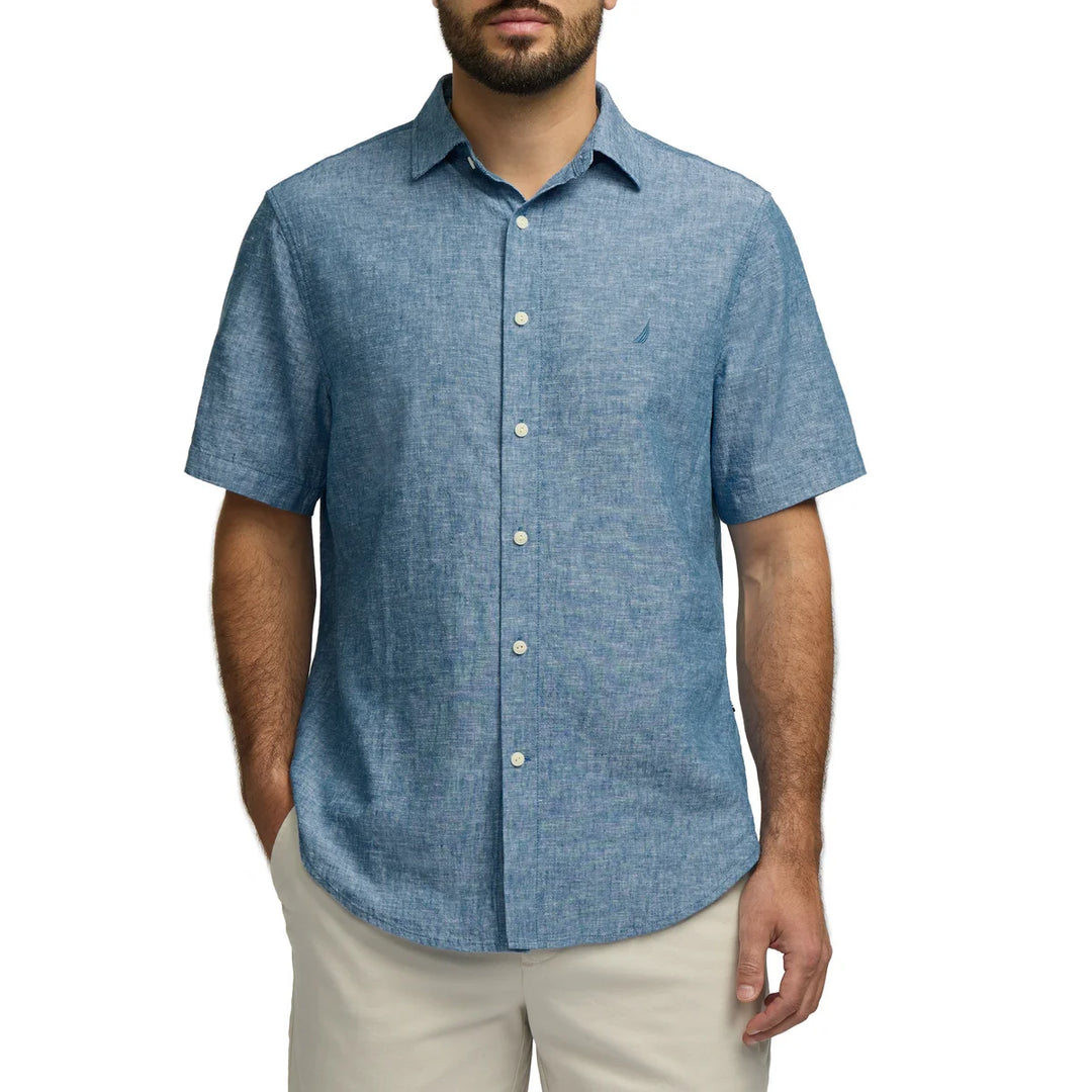 Nautica - Chemise à manches courtes en lin
