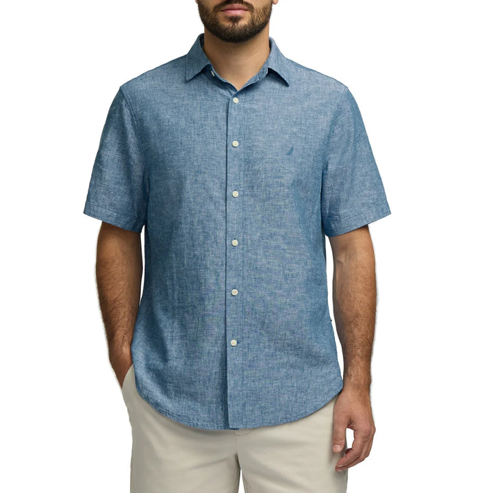 Nautica - Chemise à manches courtes en lin
