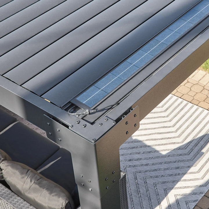 Sojag Austa - Pergola 10 x 13 pi avec LED et écran d'intimité