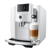 Jura E8 - Automatic espresso machine with milk container, cooler, and stainless steel milk tube