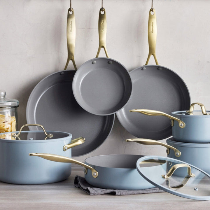 GreenPan - Batterie de cuisine en céramique antiadhésive Jewel, 11 pièces