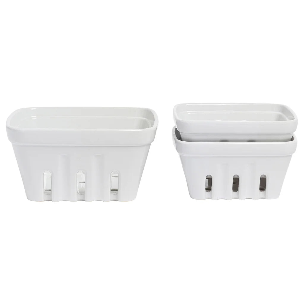 Over & Back - Stoneware Basket Set, 3 pieces