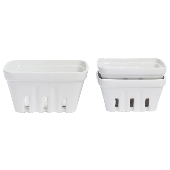 Over & Back - Stoneware Basket Set, 3 pieces