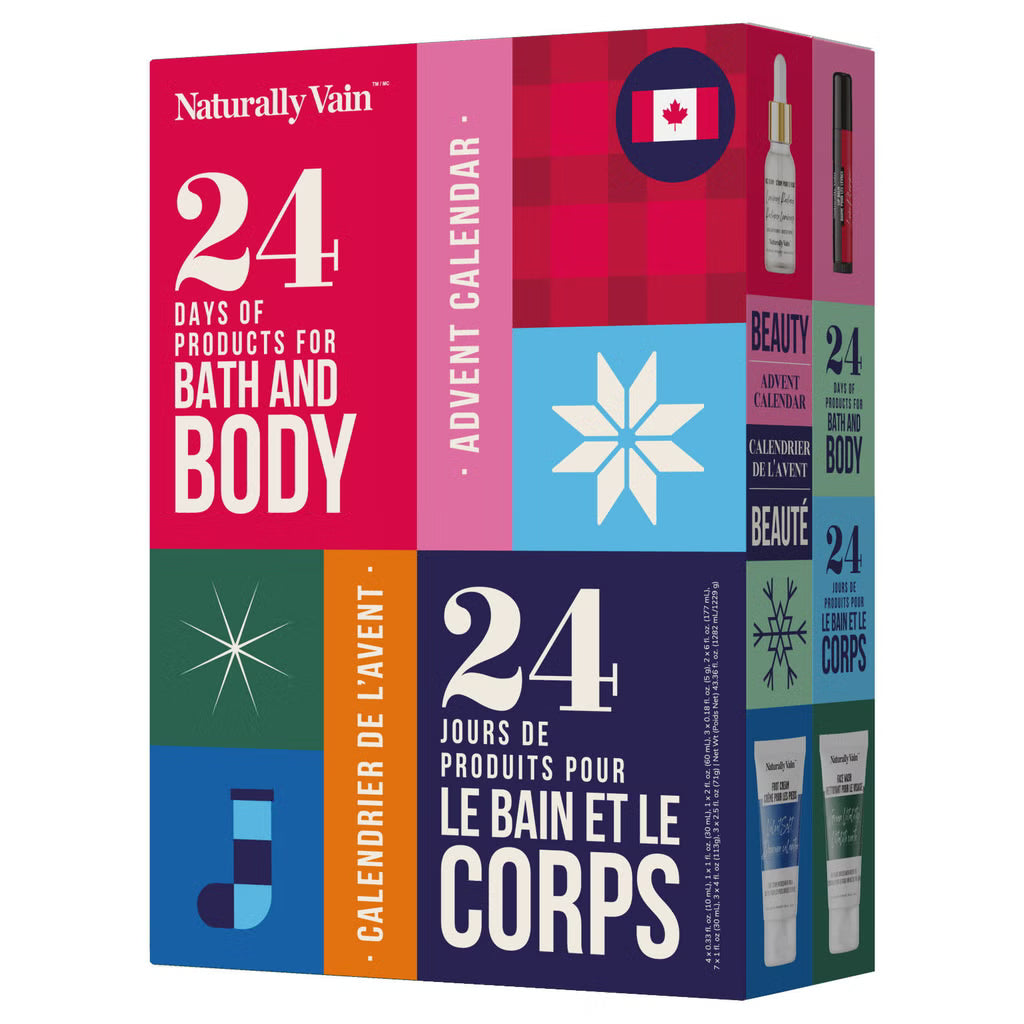 Naturally Vain - Calendrier de l'Avent de 24 jours pour le bain et le corps