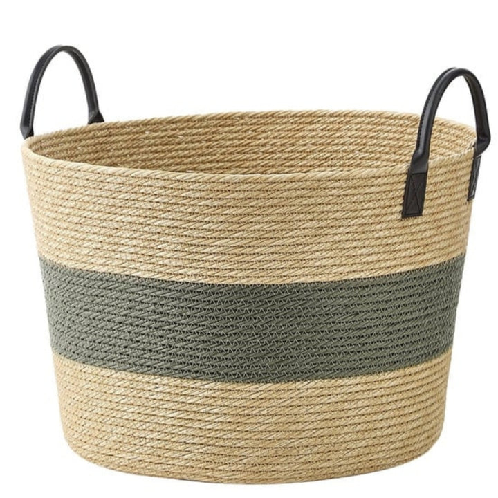 Baum Faux Wicker Basket