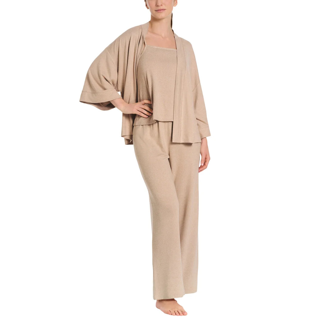 Lemon - Ensemble de nuit en tissu gratté douillet, 3-pièces