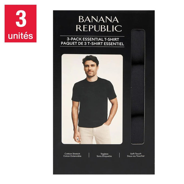 Banana Republic - T-shirt à col ras du cou, paquet de 3