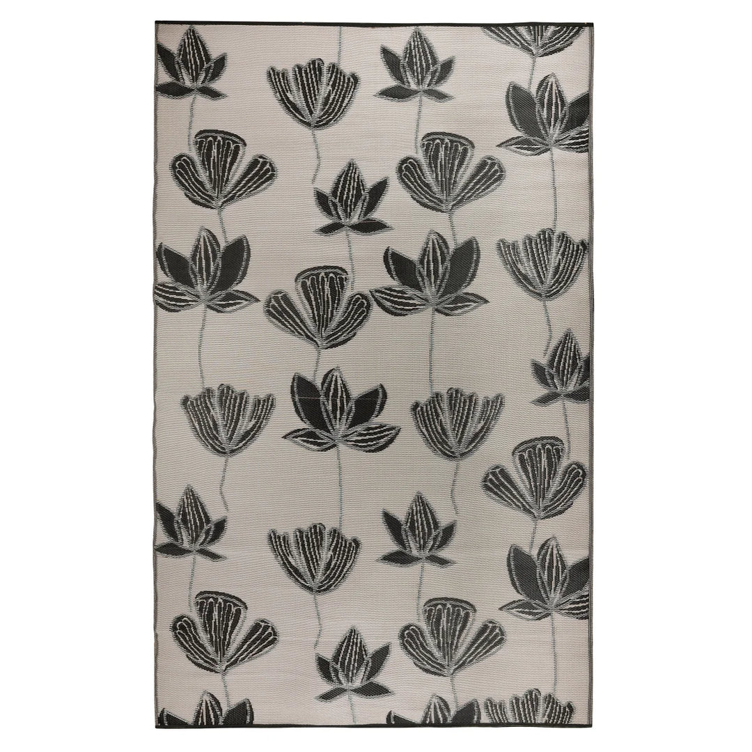 Viana - Tapis réversible d'intérieur/extérieur Bahamas Collection Midnight Lotus