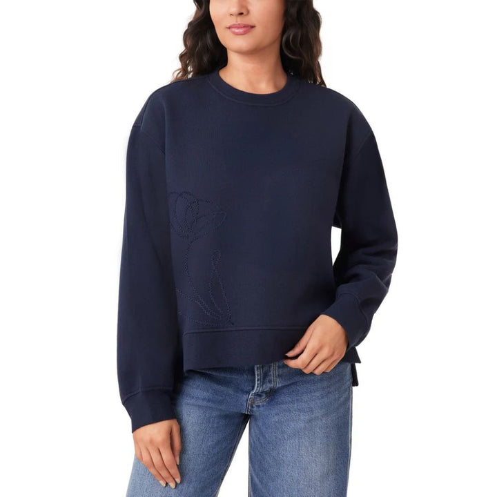 Scotch & Soda - Chandail en molleton, fleurs brodés sur le devant