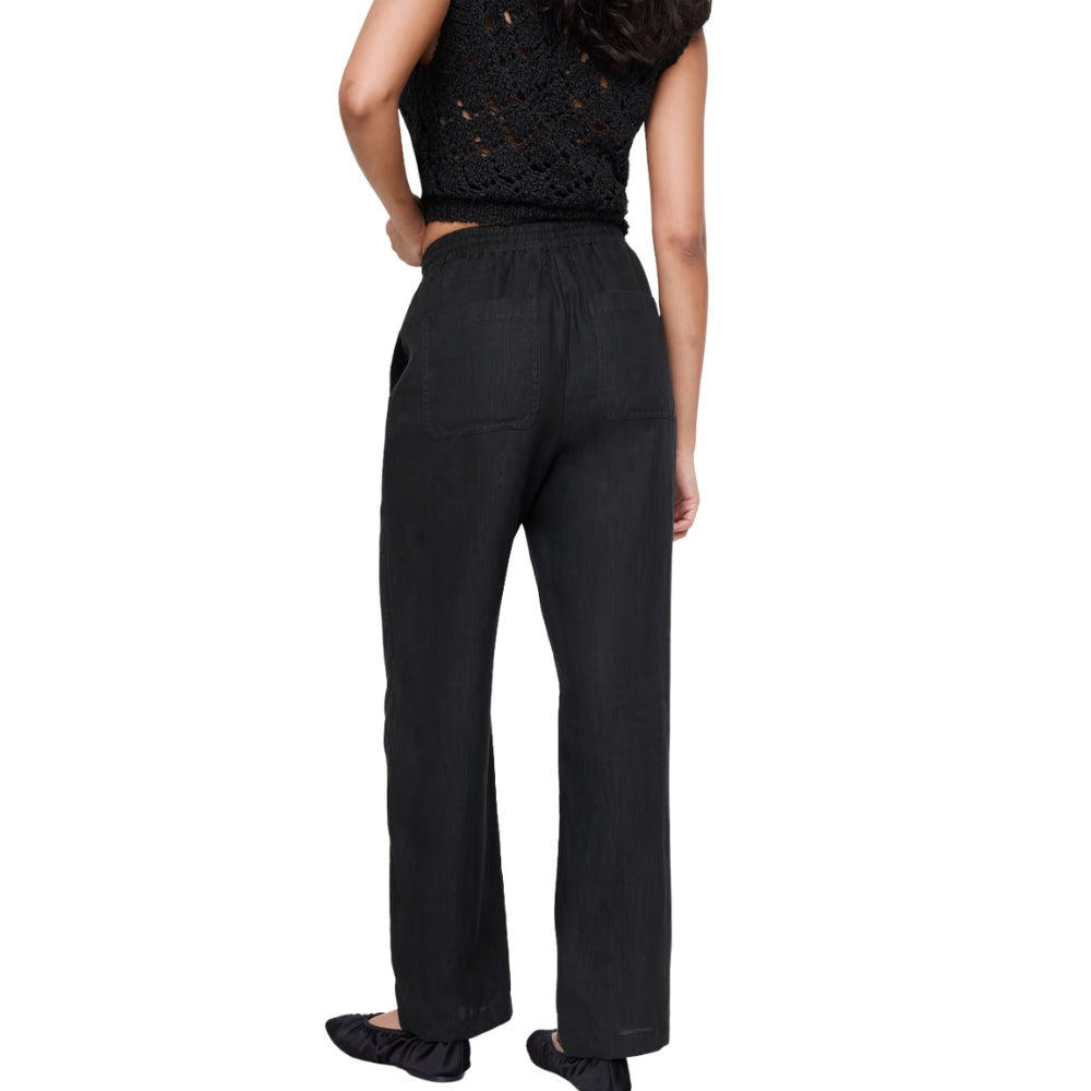 Banana Republic - Pantalon droit à taille extensible en lin escapade