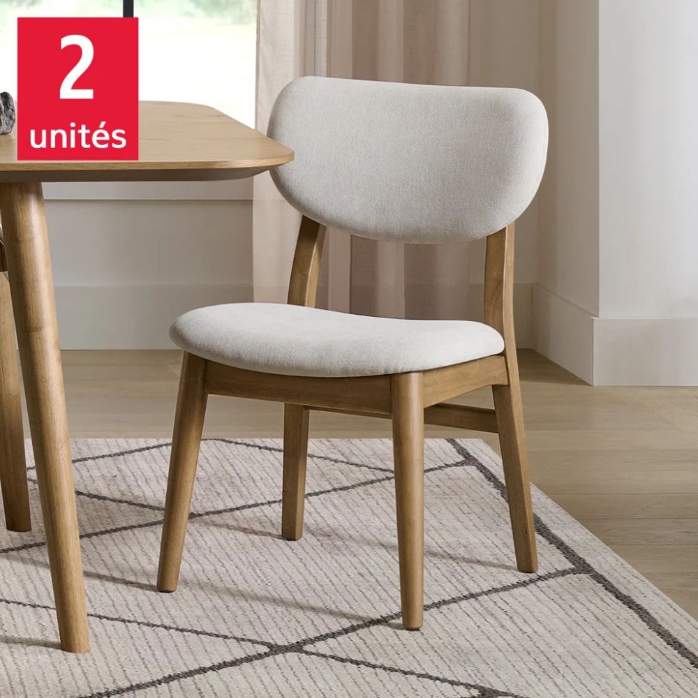 Pike & Main - Set of 2 fabric dining chairs