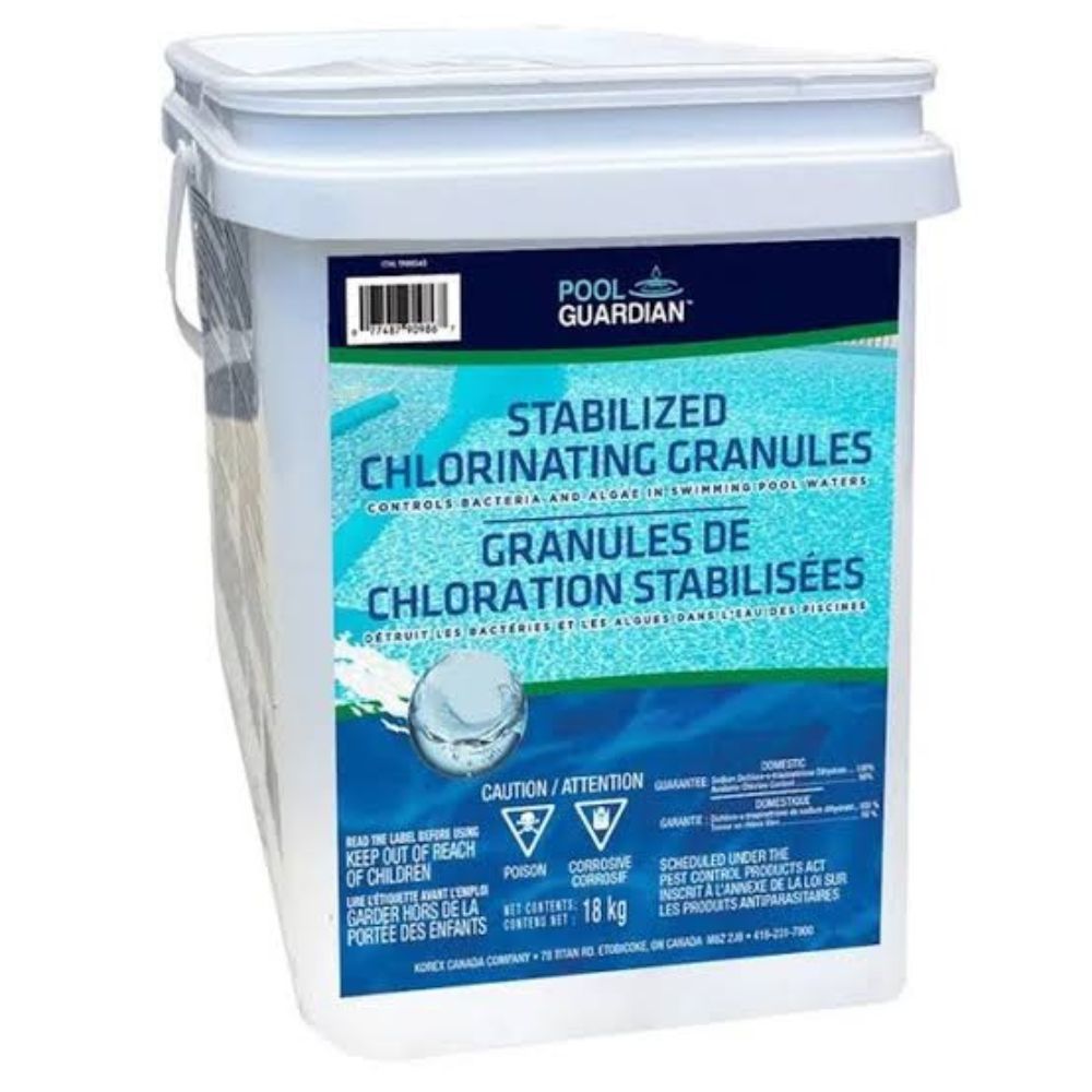 Pool Guardian - Granules de chloration stabilisées pour piscine, 18 kg
