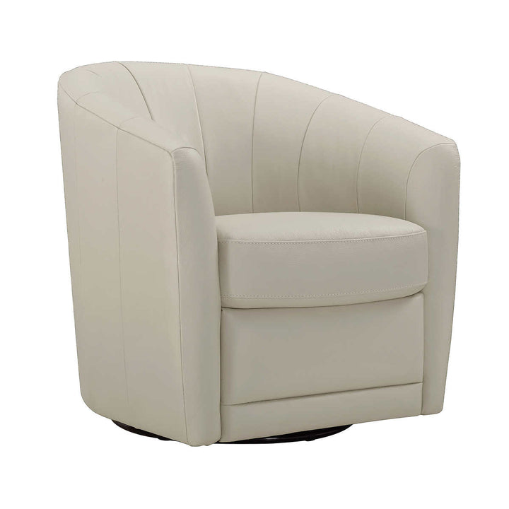 Natuzzi Cora Top Grain Leather Swivel Chair