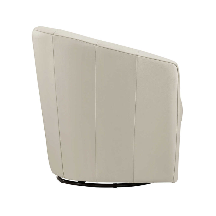 Natuzzi Cora Top Grain Leather Swivel Chair