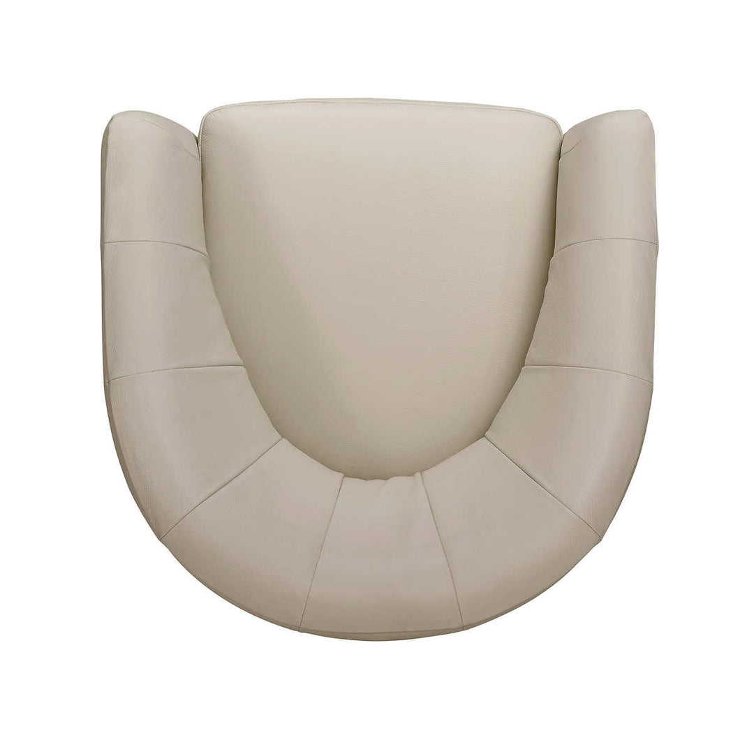 Natuzzi Cora Top Grain Leather Swivel Chair