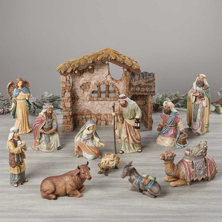 Kirkland Signature 13-Piece Hand-Painted Nativity Set