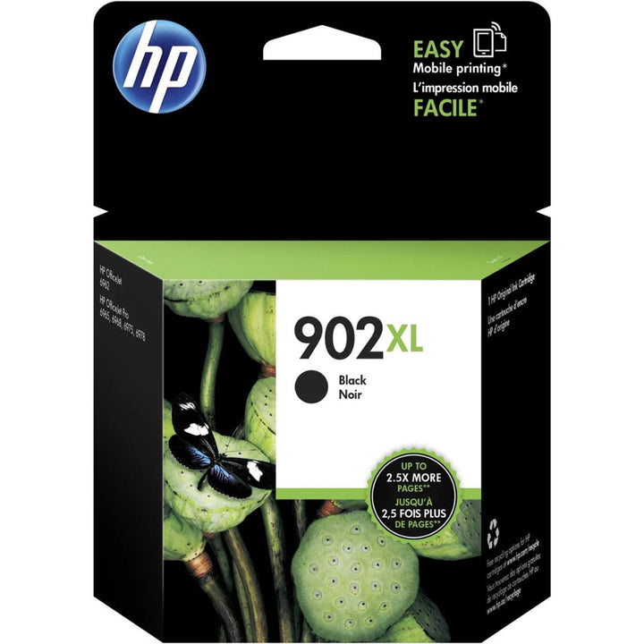HP - Cartouche d’encre noire à haut rendement 902XL (T0A40BN)