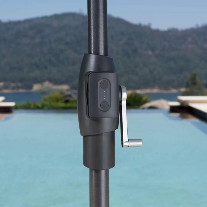 SunVilla Round LED Market Umbrella
