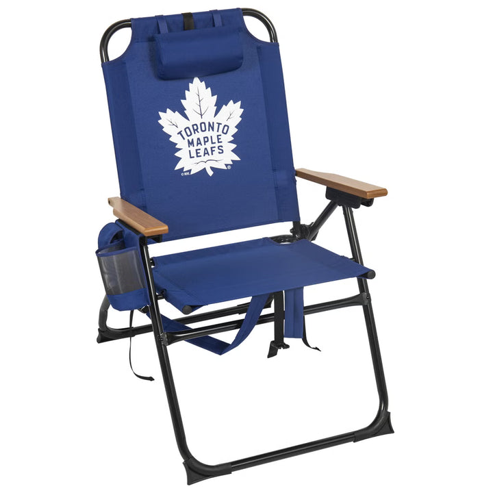 NHL - Chaise pliante avec accoudoirs en bois 4 positions