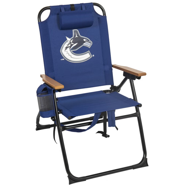 NHL - Chaise pliante avec accoudoirs en bois 4 positions
