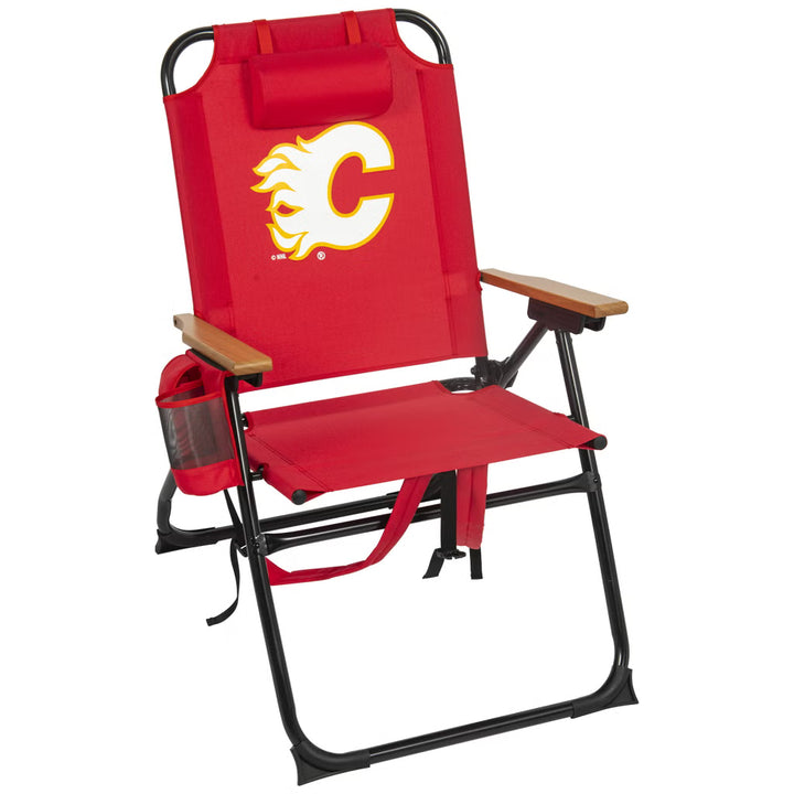 NHL - Chaise pliante avec accoudoirs en bois 4 positions