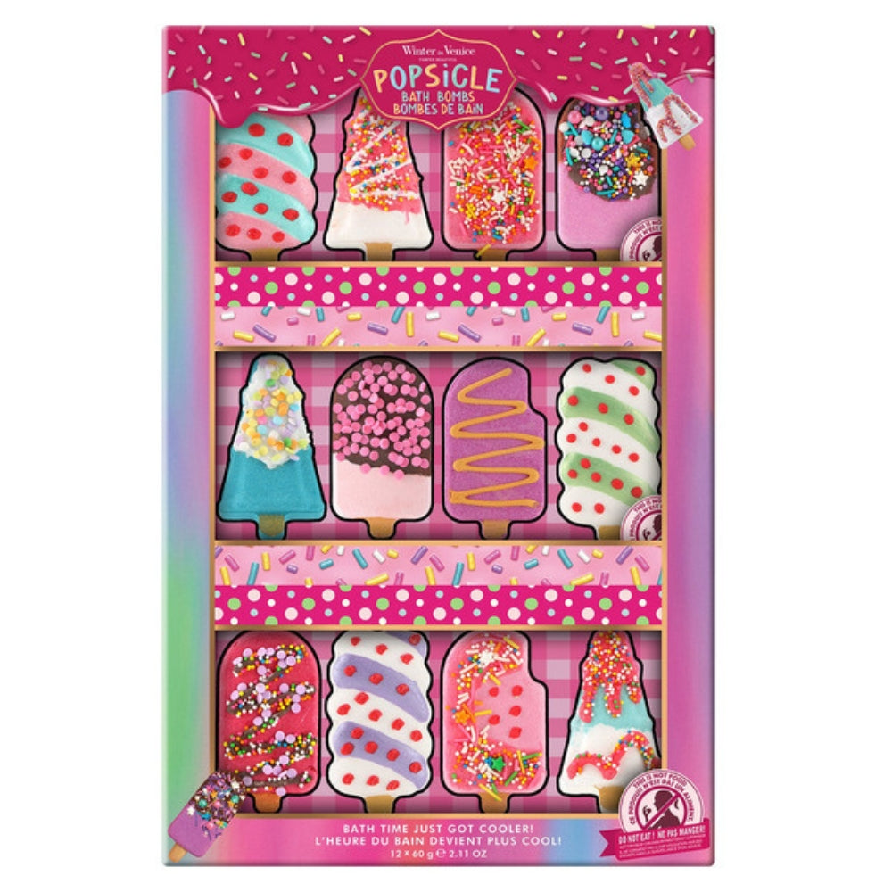 Winter in Venice - Sugar Rush Popsicle Bath Bombs, 12 x 60 g