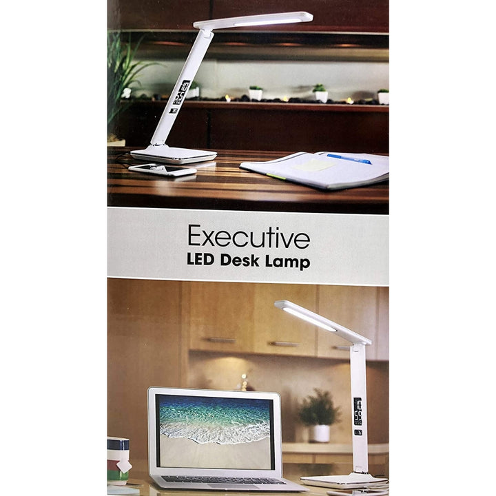 OttLite LED Desk Lamp with USB Charging Port - White