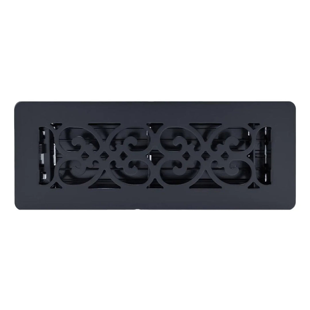 Manor House - Grilles de ventilation au revêtement en poudre noir, paquet de 4
