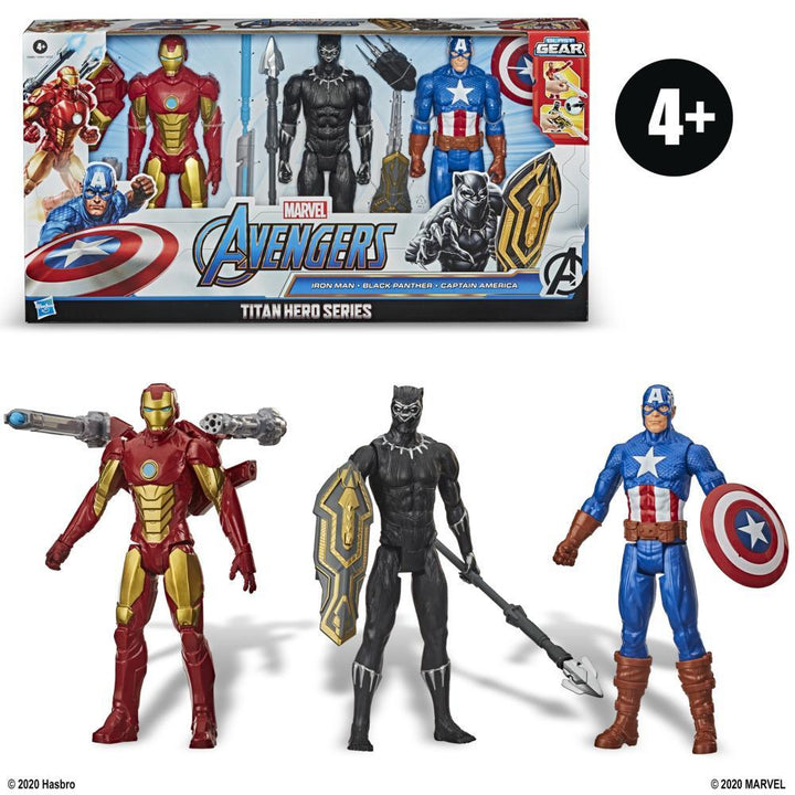 Marvel - Avengers Titan Hero, Série Blast Gear - ensemble de 3 figurines