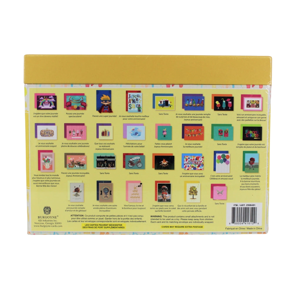 Burgoyne Hand Crafted All Occasion Greeting Cards - 30-Pack