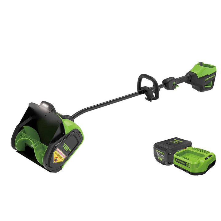 Greenworks 80V 12" Brushless Snow Shovel, 2.0 Ah Battery and Charger Included
