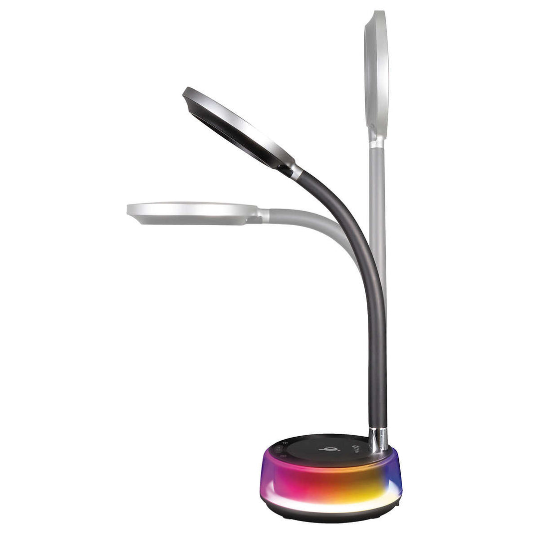 Ottlite Wireless Charging &amp; Rainbow Color Changing LED Light