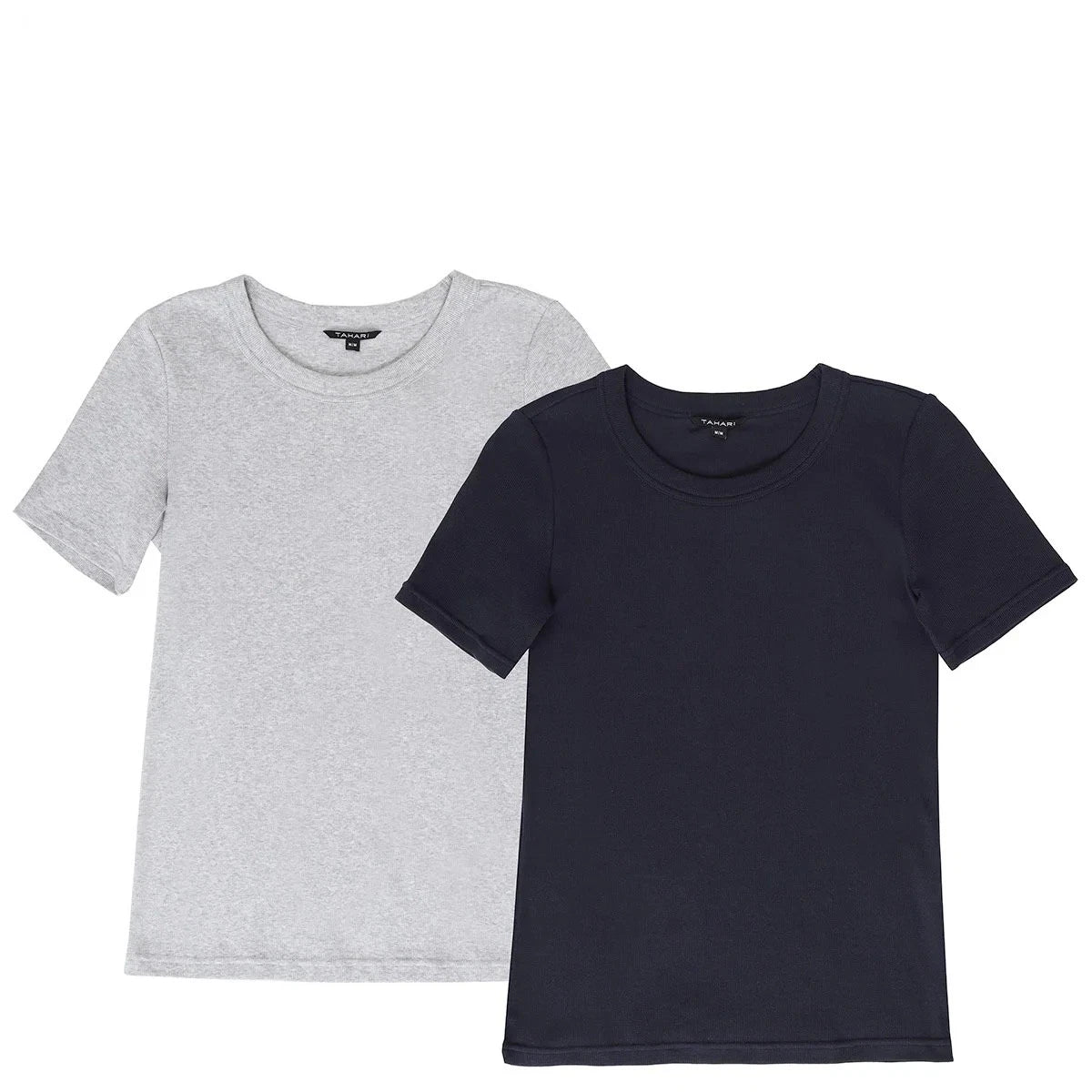 Tahari – Ribbed Cotton T-Shirt, Pack of 2