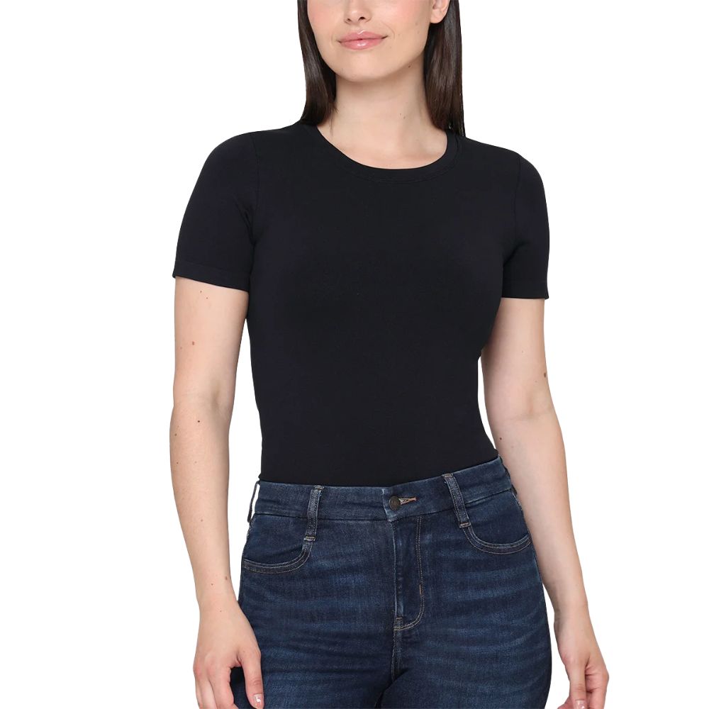 Tahari - T-shirt sans couture lisse, paquet de 2