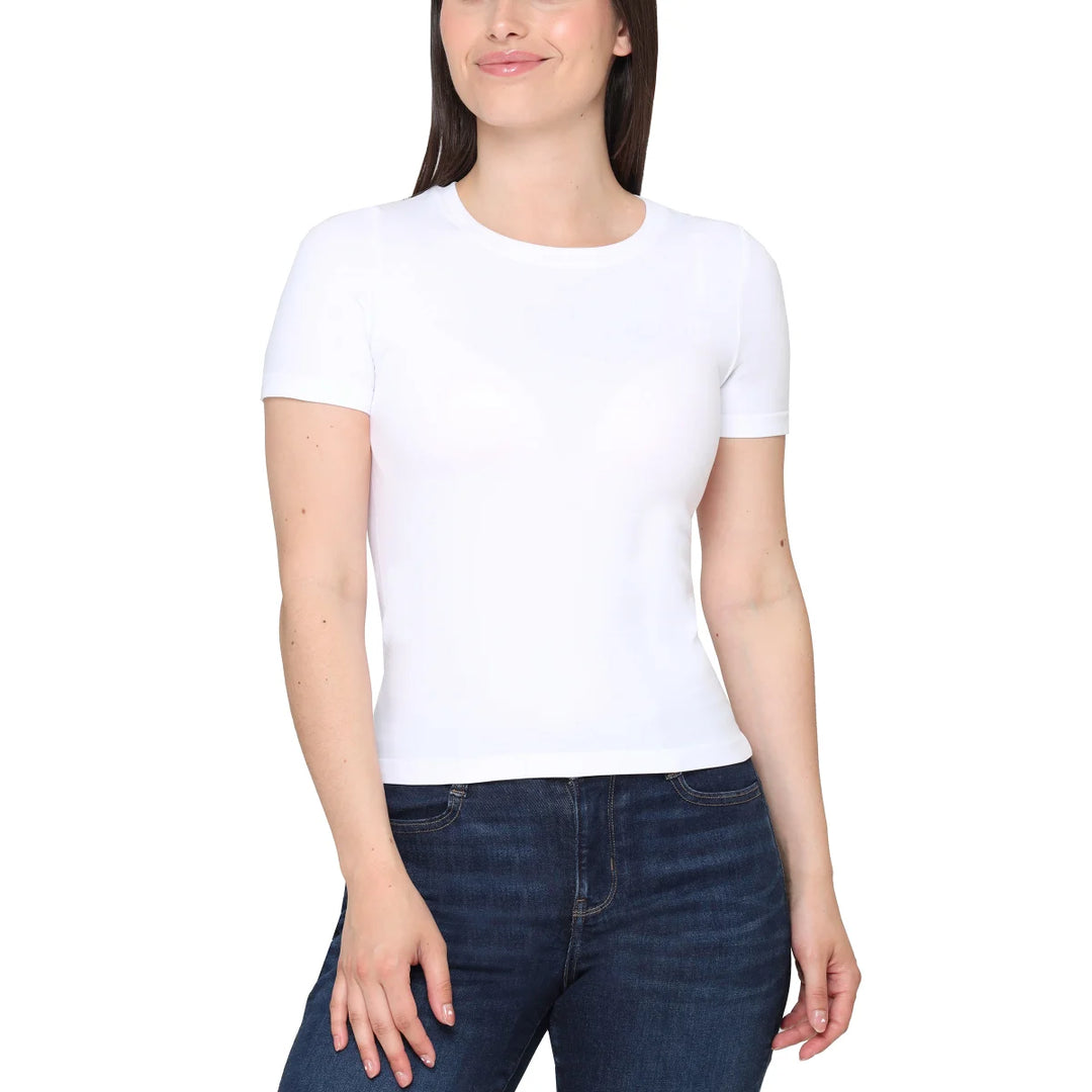 Tahari - T-shirt sans couture lisse, paquet de 2