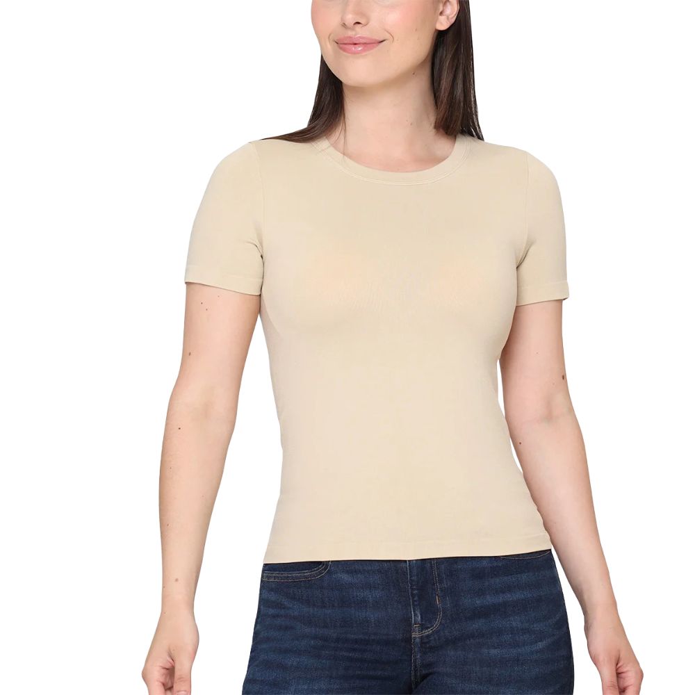 Tahari - T-shirt sans couture lisse, paquet de 2