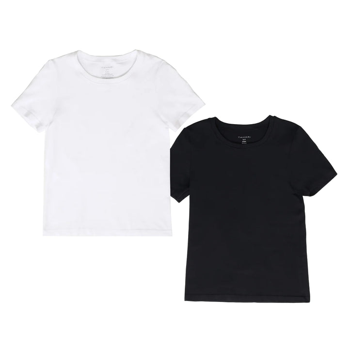 Tahari - T-shirt sans couture lisse, paquet de 2